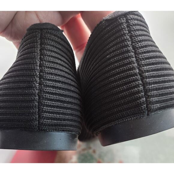 ARROMIC Ballet Flats Size 11 Black Knit Square Toe Shoes Comfy EUC - Picture 5 of 8